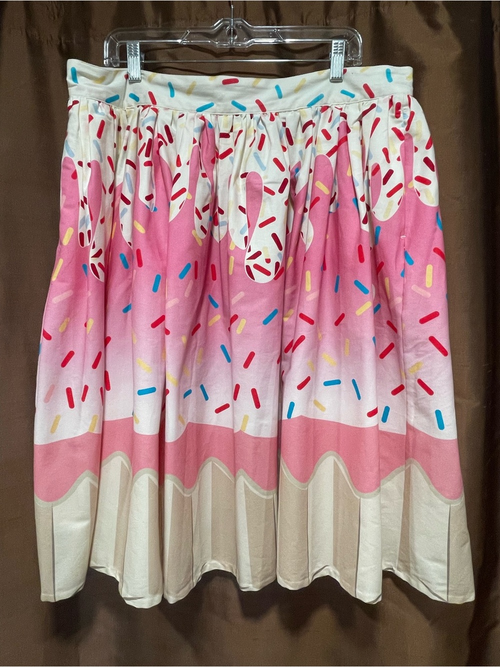 Unique Vintage Pink Sprinkle Ice Cream Skirt